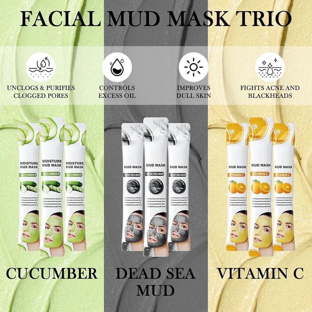 Mud Mask Trio with Applicator - Picture 2 of 7